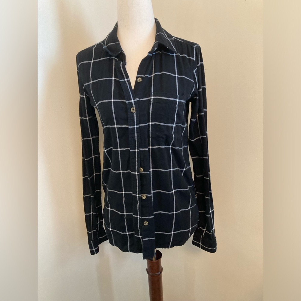 SO Black Plaid Button Down